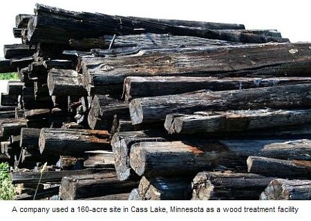 A company used a 160 aces site as a wood treatment facility